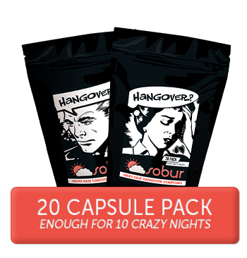 20 Sobur hangover cure pill pack